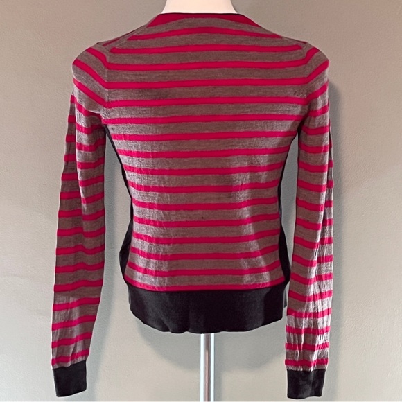 Women’s Lands End striped cardigan sweater - Picture 2 of 7
